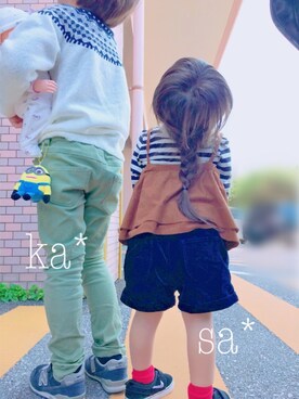 「アイテム（キャミソール）」を使った、SaNa＊*さん（キッズ・80cm）の春コーディネート
