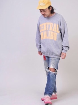 「BEAMS T（ビームスティー）のアイテム（キャップ）」を使った、oillnomuraさん（メンズ・175cm）の冬コーディネート