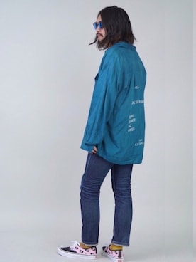「A.P.C.（アーペーセー）のPETIT NEW STANDARD（デニムパンツ）」を使った、oillnomuraさん（メンズ・175cm）の春コーディネート