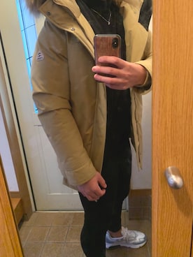 「Abercrombie&Fitch（アバークロンビーアンドフィッチ）のアイテム（デニムパンツ）」を使った、3001mkさん（メンズ・180cm）の冬コーディネート