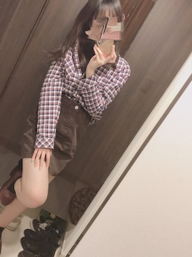 「茶色スカート」｜mさん（レディース・159cm）の春コーディネート