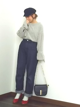 「Cheek（チーク）のアイテム（アクセサリー）」を使った、yakkoさん（レディース・152cm）の春コーディネート