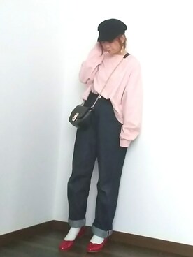 「Cheek（チーク）のアイテム（アクセサリー）」を使った、yakkoさん（レディース・152cm）の春コーディネート