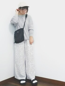 「haco!（ハコ）のpolka polka スポーツサンダル（サンダル）」を使った、yakkoさん（レディース・152cm）の春コーディネート