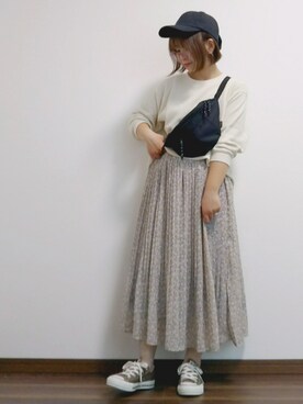 「pairpair」｜「アイテム（帽子）」を使った、yakkoさん（レディース・152cm）の春コーディネート