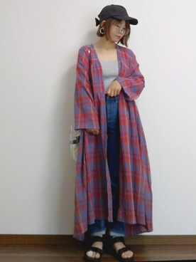 「haco!（ハコ）のpolka polka スポーツサンダル（サンダル）」を使った、yakkoさん（レディース・152cm）の春コーディネート