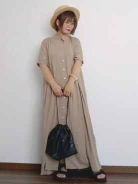 「haco!（ハコ）のpolka polka スポーツサンダル（サンダル）」を使った、yakkoさん（レディース・152cm）の夏コーディネート