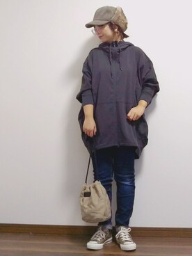 「CIAOPANIC TYPY（チャオパニックティピー）のアイテム（イヤリング）」を使った、yakkoさん（レディース・152cm）の秋コーディネート