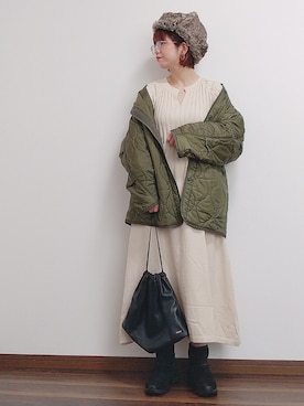 「La-gemme」｜「アイテム（帽子）」を使った、yakkoさん（レディース・152cm）の秋コーディネート