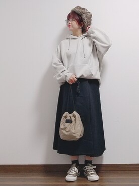 「La-gemme」｜「アイテム（帽子）」を使った、yakkoさん（レディース・152cm）の冬コーディネート