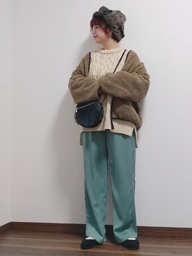 「polcadot」｜「アイテム（ブルゾン）」を使った、yakkoさん（レディース・152cm）の冬コーディネート