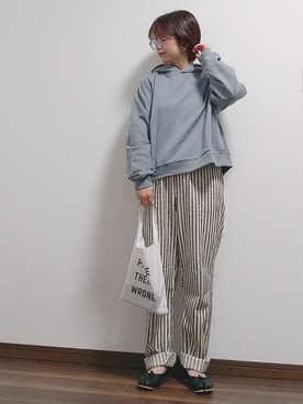 「reca（レカ）のアイテム（パーカー）」を使った、yakkoさん（レディース・152cm）の春コーディネート