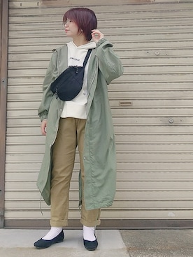 「アイテム（バレエシューズ）」を使った、yakkoさん（レディース・152cm）の春コーディネート