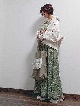 「La-gemme」｜「アイテム（その他アウター）」を使った、yakkoさん（レディース・152cm）の春コーディネート