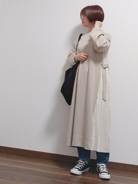 「リップスター」｜「アイテム（アクセサリー）」を使った、yakkoさん（レディース・152cm）の春コーディネート