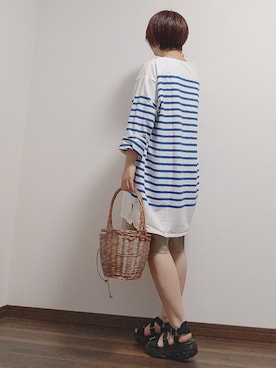 「Khaju（カージュ）のアイテム」を使った、yakkoさん（レディース・152cm）の夏コーディネート