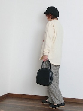 「polcadot」｜「アイテム（キャスケット）」を使った、yakkoさん（レディース・152cm）の秋コーディネート