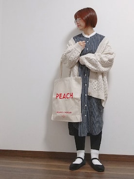 「SVEC（シュベック）のカンフーシューズ kung fu Shoes / ストラップパンプス（バレエシューズ）」を使った、yakkoさん（レディース・152cm）の秋コーディネート