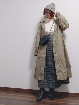 「emi+（エミプラス）のアイテム（スカート）」を使った、yakkoさん（レディース・152cm）の秋コーディネート