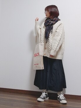 「STEPS（ステップス）のアイテム」を使った、yakkoさん（レディース・152cm）の冬コーディネート