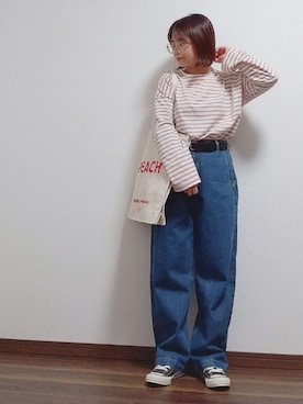 「STEPS（ステップス）のアイテム」を使った、yakkoさん（レディース・152cm）の春コーディネート