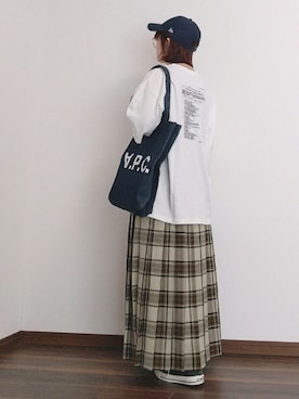 「アンブルネージュ」｜「アイテム（アクセサリー）」を使った、yakkoさん（レディース・152cm）の春コーディネート