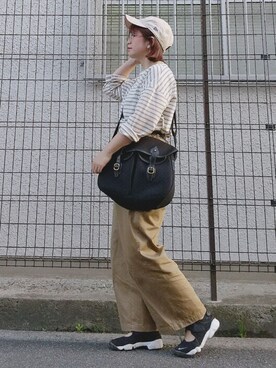 「NEW ERA（ニューエラ）の＜NEW ERA（ニューエラ）＞ T/W 9THIRTY LA/キャップ（キャップ）」を使った、yakkoさん（レディース・152cm）の春コーディネート
