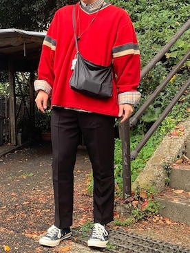 「Eddie Bauer（エディーバウアー）のアイテム（スウェット）」を使った、なりさん（メンズ・175cm・20代）の秋コーディネート
