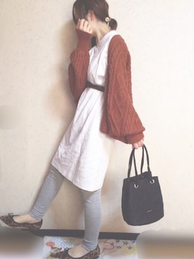 「オシャレパッソ」｜「アイテム（ワンピース/ドレス）」を使った、つねさん（レディース・151cm）の秋コーディネート