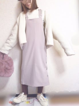 「アイラブCONVERSE」｜「アイテム（ワンピース/ドレス）」を使った、つねさん（レディース・151cm）の冬コーディネート