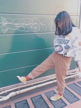 「原宿」｜「アイテム（アナログ腕時計）」を使った、nachiさん（レディース・155cm）の春コーディネート