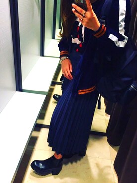 「サンローランパリ」｜「アイテム（ブルゾン）」を使った、Nananさん（レディース・156cm）の冬コーディネート