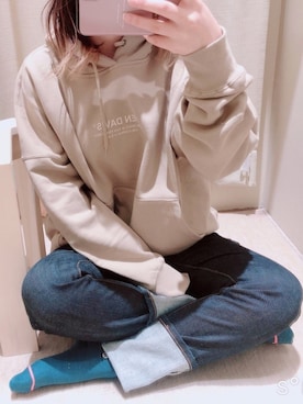 「BEN DAVIS（ベンデイビス）のアイテム（トップス）」を使った、つんさん（レディース・154cm）の冬コーディネート