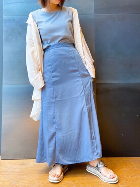 「アイテム（その他トップス）」を使った、つんさん（レディース・154cm）の春コーディネート