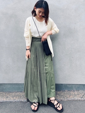 「アイテム（タンクトップ）」を使った、つんさん（レディース・154cm）の夏コーディネート