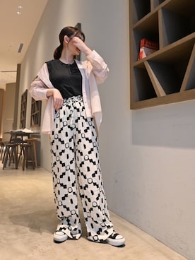 「アイテム（タンクトップ）」を使った、つんさん（レディース・154cm）の夏コーディネート