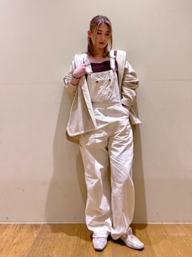 「RAG MACHINE（ラグマシーン）のアイテム（その他アウター）」を使った、つんさん（レディース・154cm）の春コーディネート