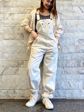 「HONEYSUCKLE ROSE（ハニーサックルローズ）のアイテム（ブルゾン）」を使った、つんさん（レディース・154cm）の春コーディネート