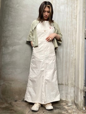 「アイテム（ジャンパースカート）」を使った、つんさん（レディース・154cm）の春コーディネート