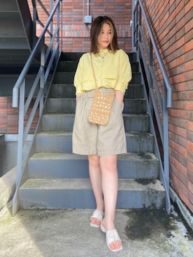 「RAG MACHINE（ラグマシーン）のアイテム」を使った、つんさん（レディース・154cm）の夏コーディネート