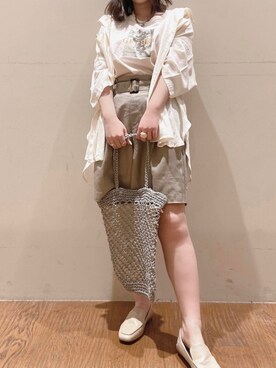 「アイテム（タンクトップ）」を使った、つんさん（レディース・154cm）の夏コーディネート