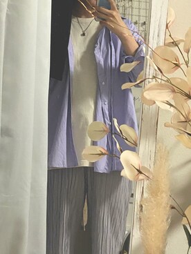 「haushca（ハウシュカ）のアイテム（トップス）」を使った、asakaさん（レディース・167cm）の夏コーディネート