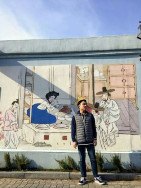 「blue」｜「アイテム（パーカー）」を使った、Kim JungMo  さん（メンズ・171cm）の春コーディネート