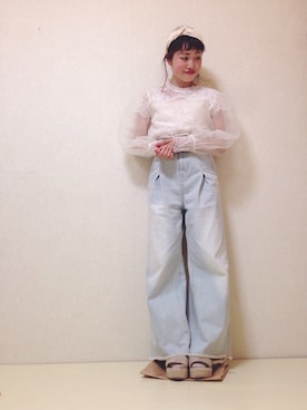 「VINTAGE（ヴィンテージ）のアイテム（ヘアバンド）」を使った、ヨシコさん（レディース・149cm）の春コーディネート