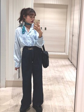 「TOGA Elastic（トーガエラスティック）のアイテム」を使った、ヨシコさん（レディース・149cm）の冬コーディネート