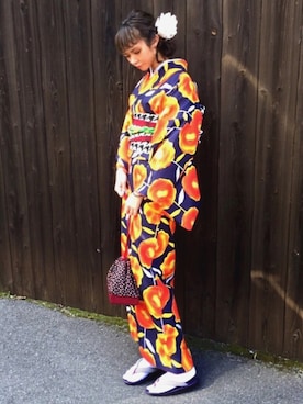 「kimono」｜「アイテム（その他シューズ）」を使った、chiさん（レディース・161cm）の春コーディネート