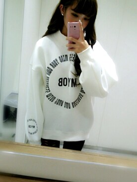「M.Y.O.B（エム.ワイ.オー.ビー）のアイテム（トップス）」を使った、chiさん（レディース・160cm）の冬コーディネート