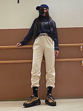 「M.Y.O.B（エム.ワイ.オー.ビー）のアイテム（トップス）」を使った、chiさん（レディース・163cm）の秋コーディネート