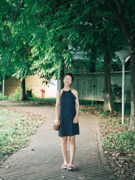 「MONGO（モンゴ）のアイテム」を使った、coco.♡さん（レディース・163cm）の夏コーディネート