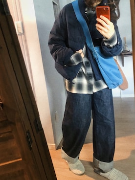 「MERVEILLE H.（メルベイユアッシュ）のアイテム」を使った、ぽぽぃさん（レディース・165cm）の冬コーディネート